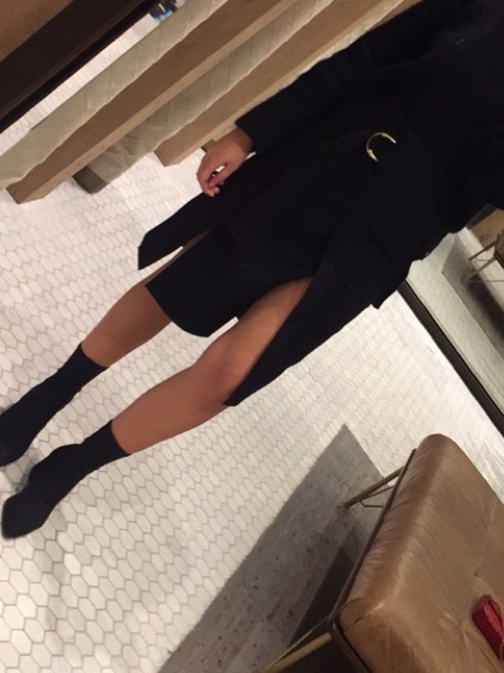 Babaton 1-01 Wool Cashmere Belted Skirt